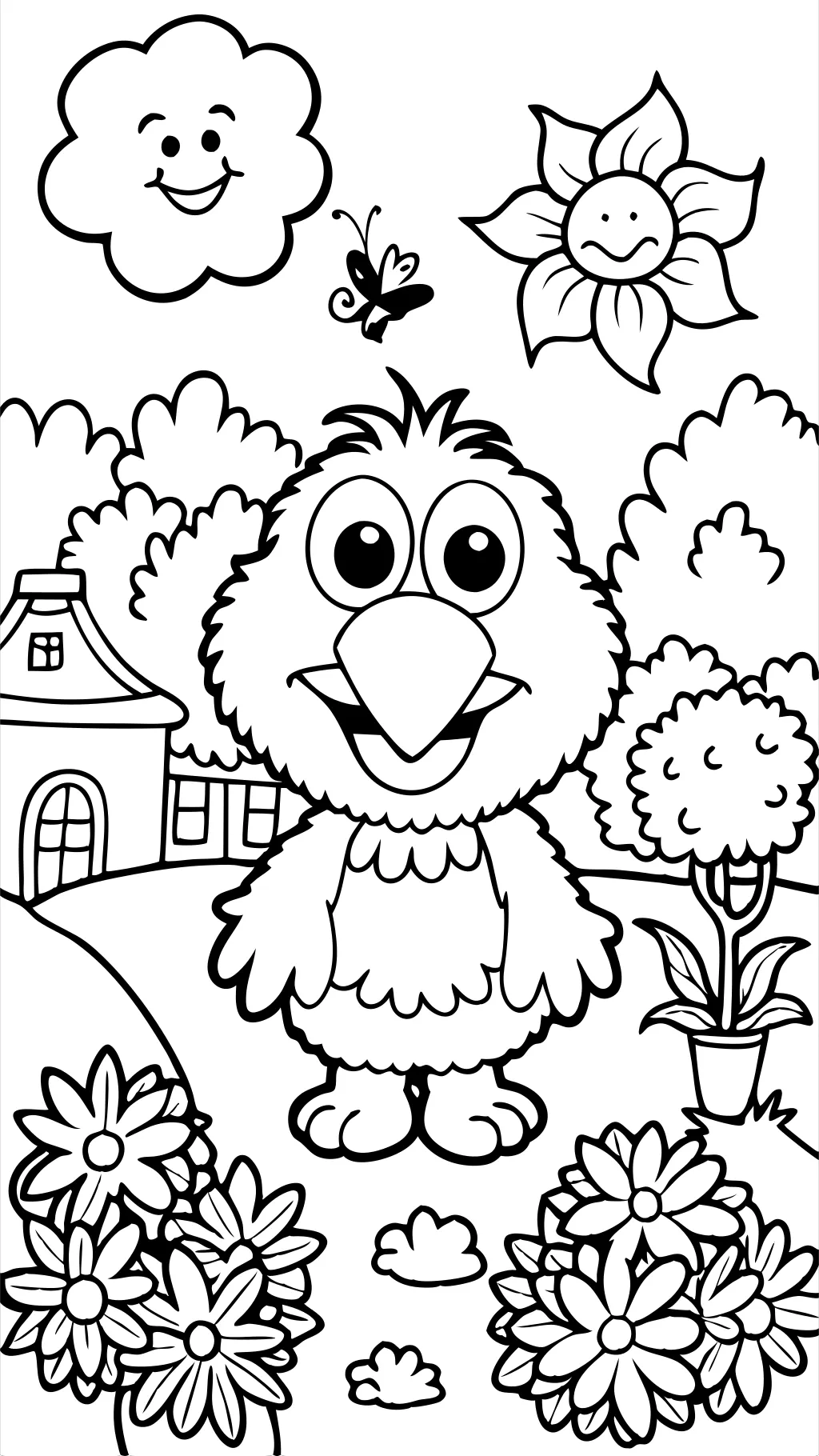 Sesame Street Coloring Pages Big Bird